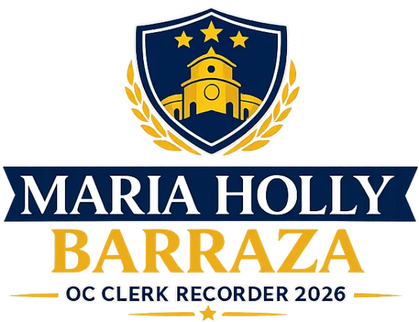 Maria Holly Barraza for OC Clerk-Recorder 2026 campaign logo